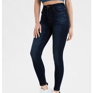 American Eagle High Waisted Jeggings Dark Wash